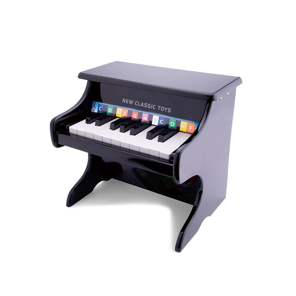 荷蘭 New Classic Toys - 幼兒18鍵鋼琴玩具-沉穩黑