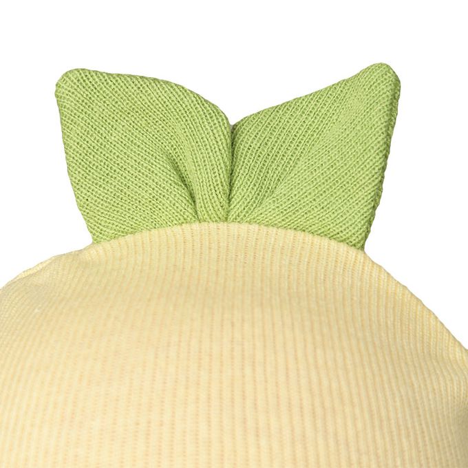 akachan honpo - 新生兒可戴針織帽-水果-黃色 (32~36cm)