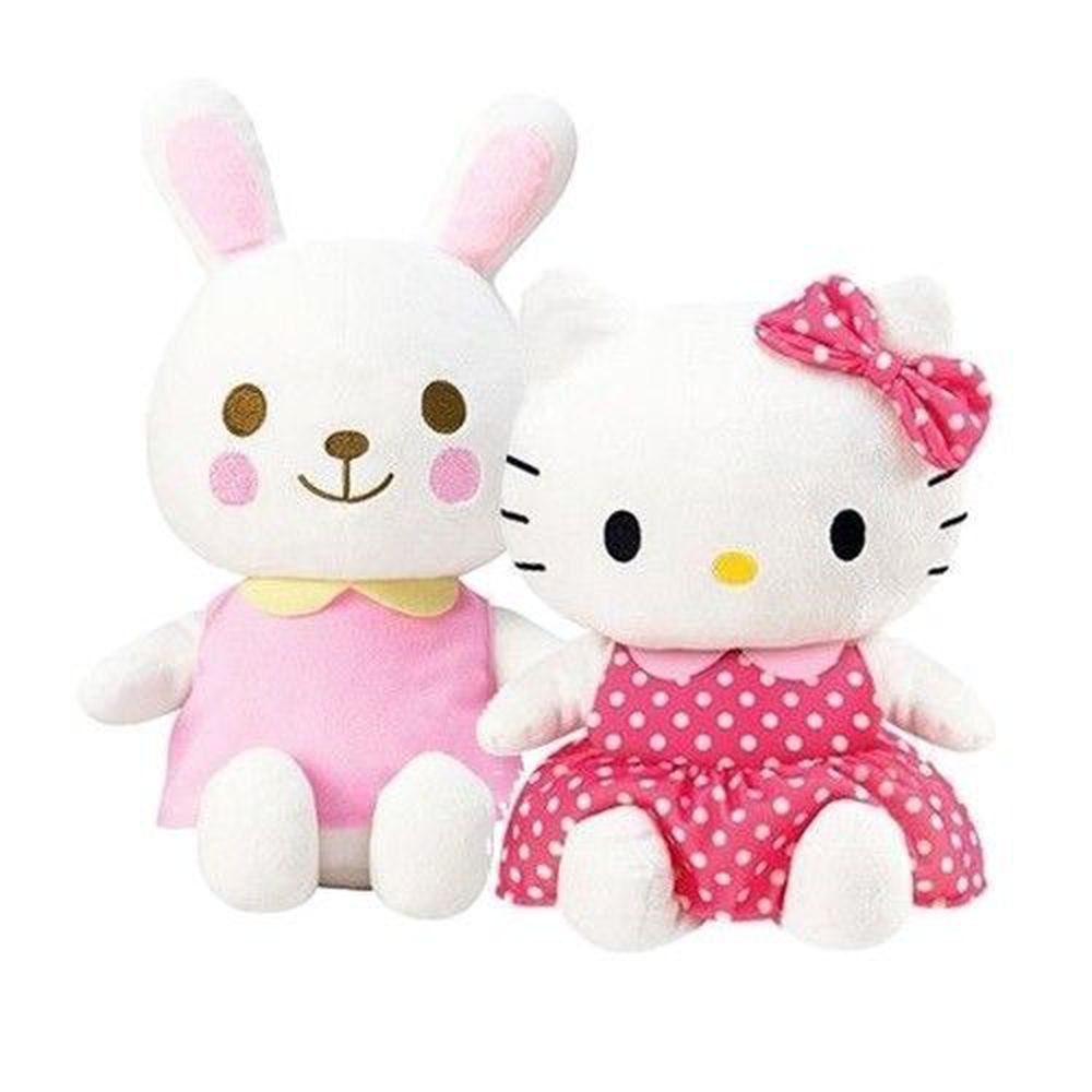 日本 Combi - 音樂安撫娃娃-兔兔好朋友+Hello Kitty 好朋友-0~3個月起