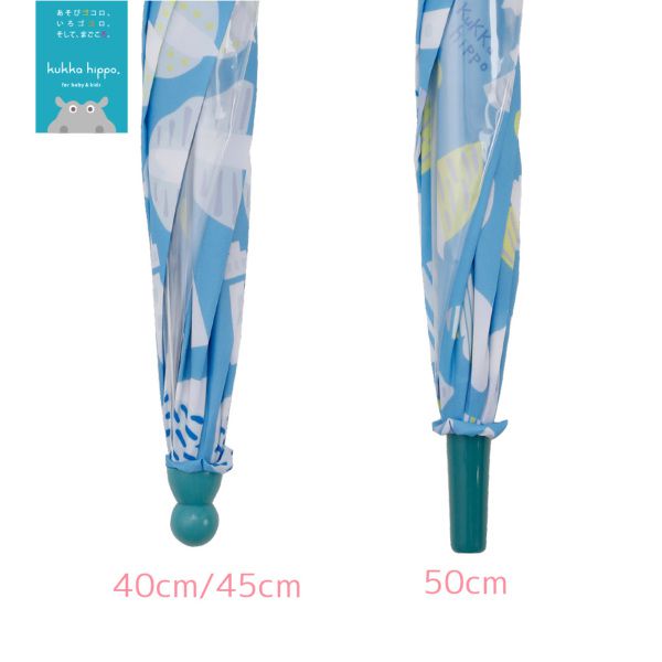 日本 kukka hippo - 兒童單片透明直傘-藍天海鷗
