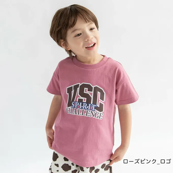 日本 BRANSHES - 天竺棉可愛印花短袖上衣-歡樂熱狗-橘