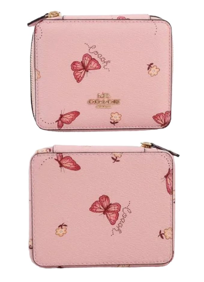 COACH - 印花皮革飾品珠寶盒 (粉色蝴蝶)