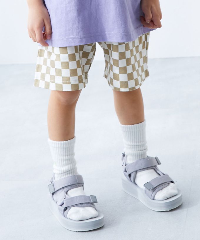 日本 devirock - 夏日印花純棉寬版短褲-潑墨-黑