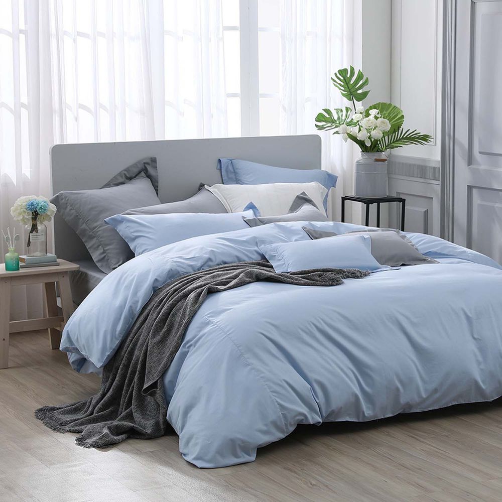 澳洲 Simple Living - 天絲福爾摩四件式被套床包組-台灣製-天清藍