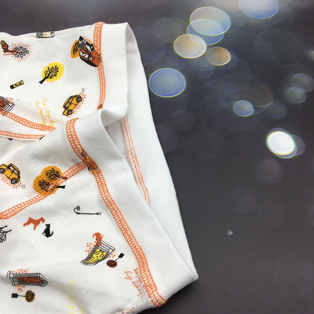 Annypepe - 男童純棉秋日汽車三角褲-白 (110-150cm)