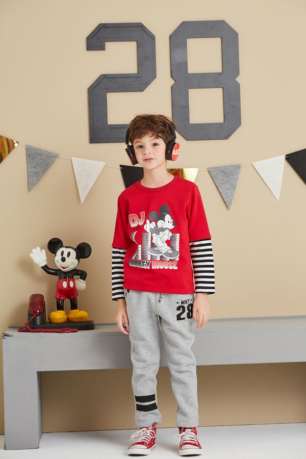 麗嬰房 Disney - 米奇系列米奇DJ假二-紅色