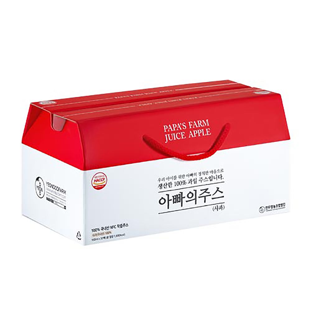 韓國YEONDOOFARM妍杜農場 - NFC蘋果汁 180ml*30入/箱