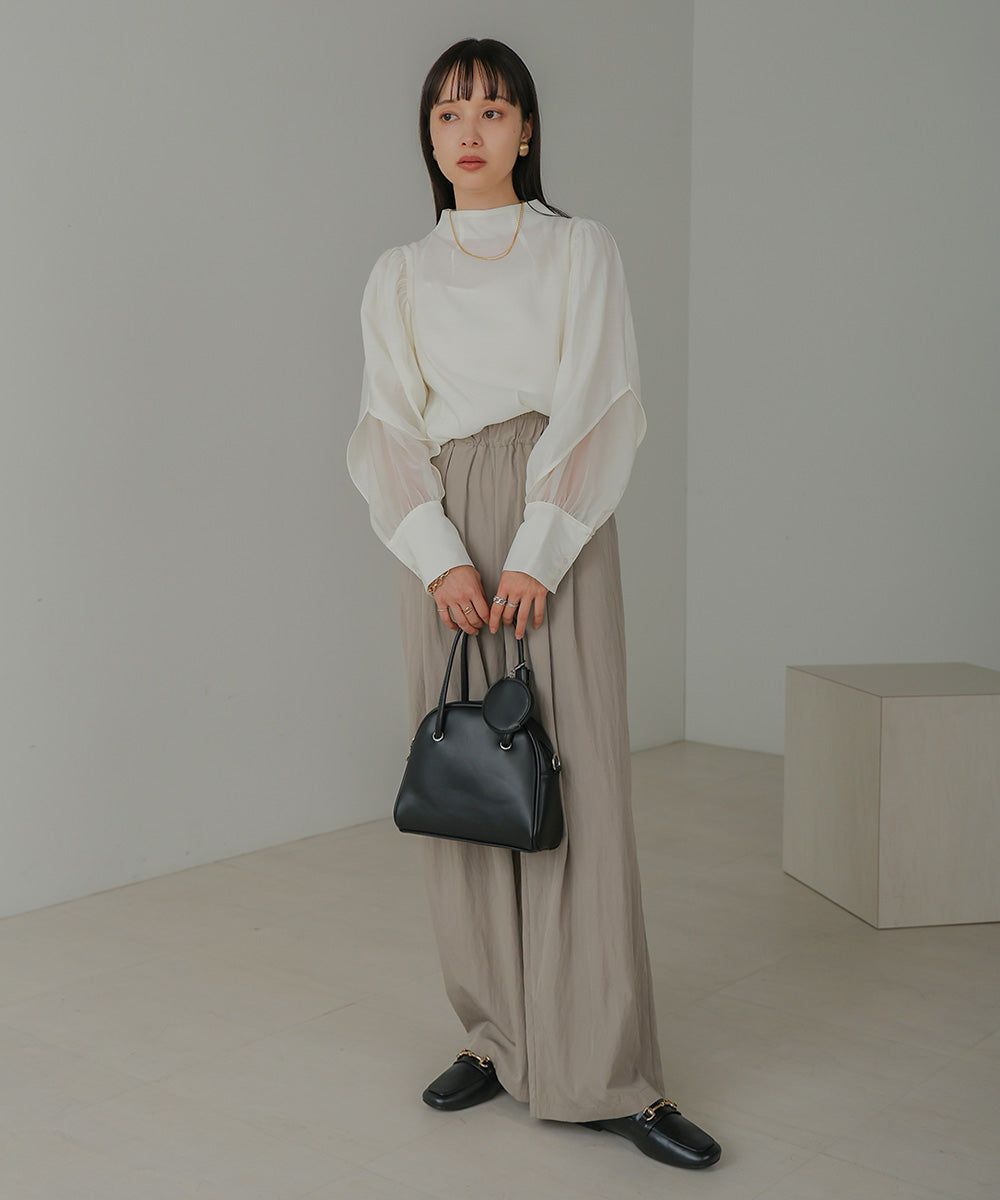 日本 Bab - 時尚美型垂墜感長褲-米杏