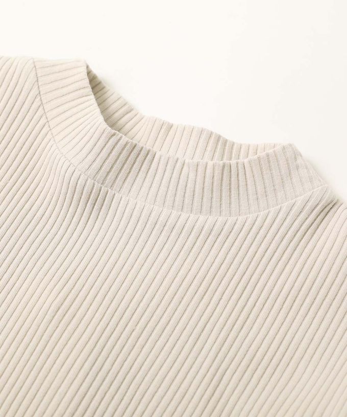 日本 devirock - 甜美羅紋小立領法式袖上衣-軍綠