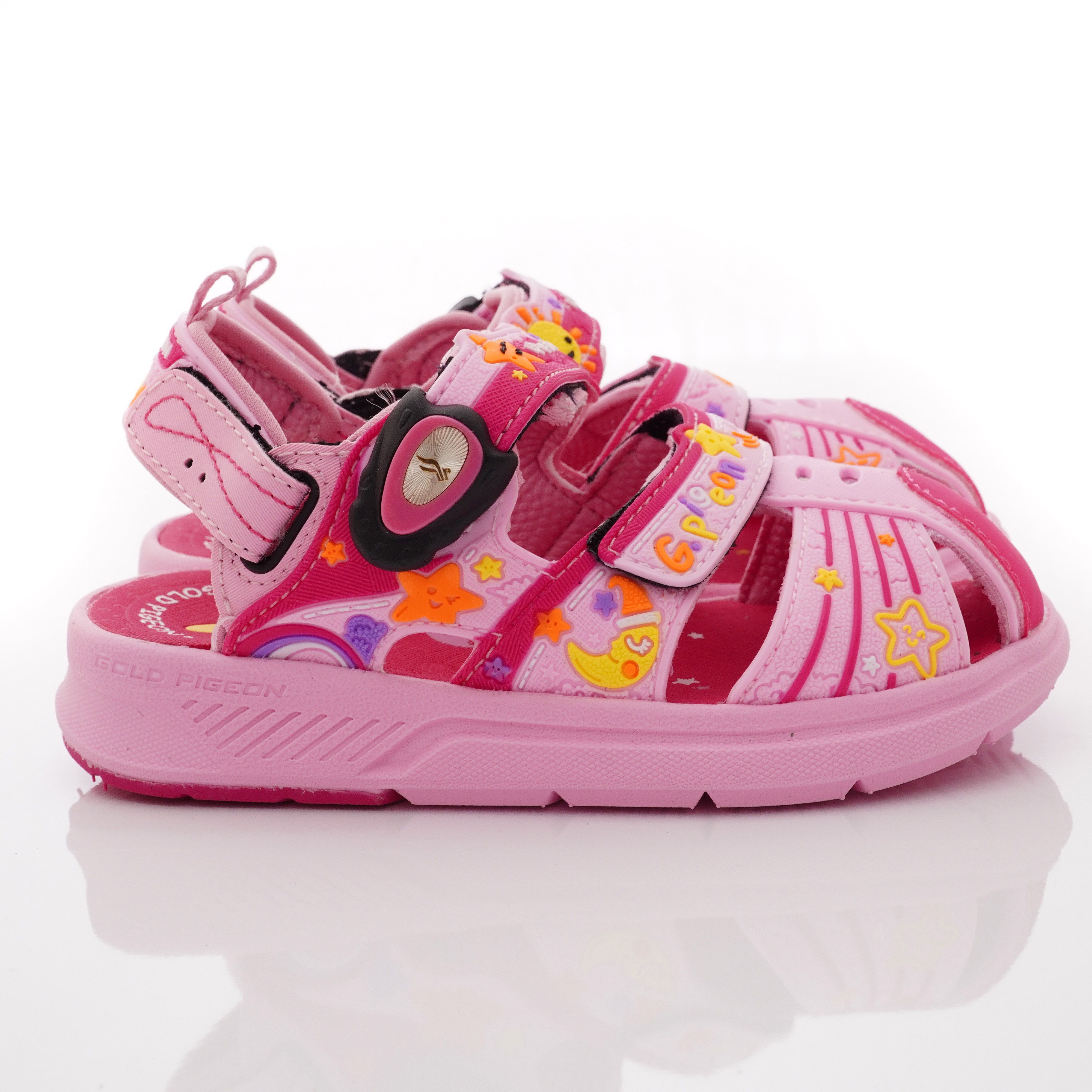 G.P - 護趾磁扣兩穿涼拖鞋款(中小童段)-粉