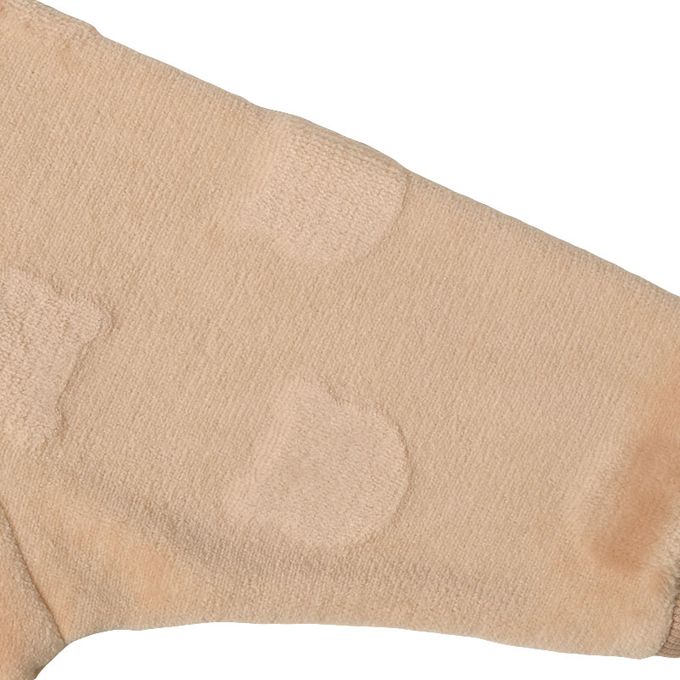 akachan honpo - 長袖休閒上衣-圖案 刷毛-淺卡其色