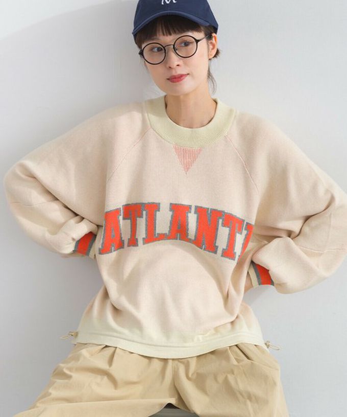 日本 Lupilien - 明亮撞色學院風抽繩針織上衣-灰