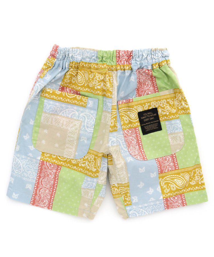 日本 BREEZE - 彩色標籤腰束口休閒短褲-軍綠