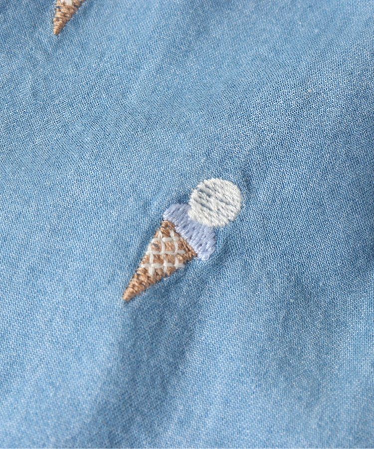 日本 apres les cours - 質感刺繡印花無袖上衣-向日葵-米白