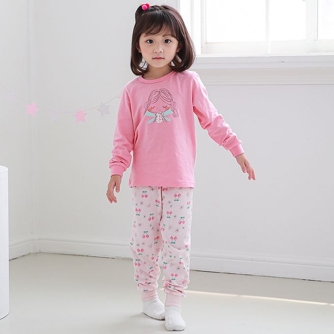 正韓 Cogibu - 極舒適無螢光劑 100% 有機棉幼兒/兒童睡衣/家居服套裝組-小仙子