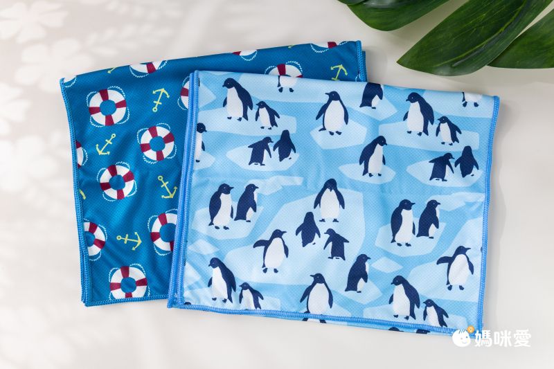 日本現代百貨 - 抗UV水涼感巾(附收納罐)-企鵝家庭 (30x100cm)