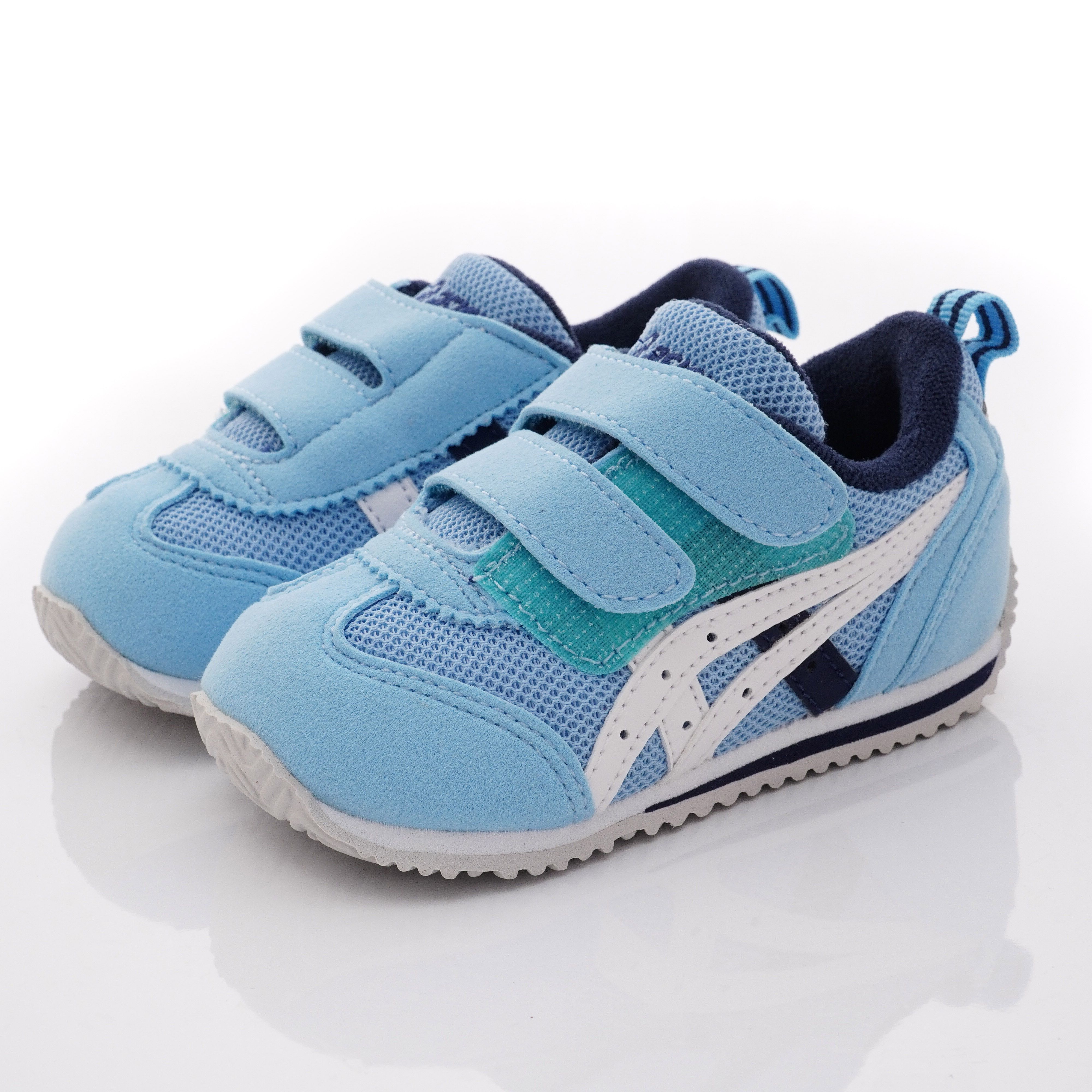 日本亞瑟士學步鞋-雙絆帶後穩定機能款(寶寶段)-天空藍