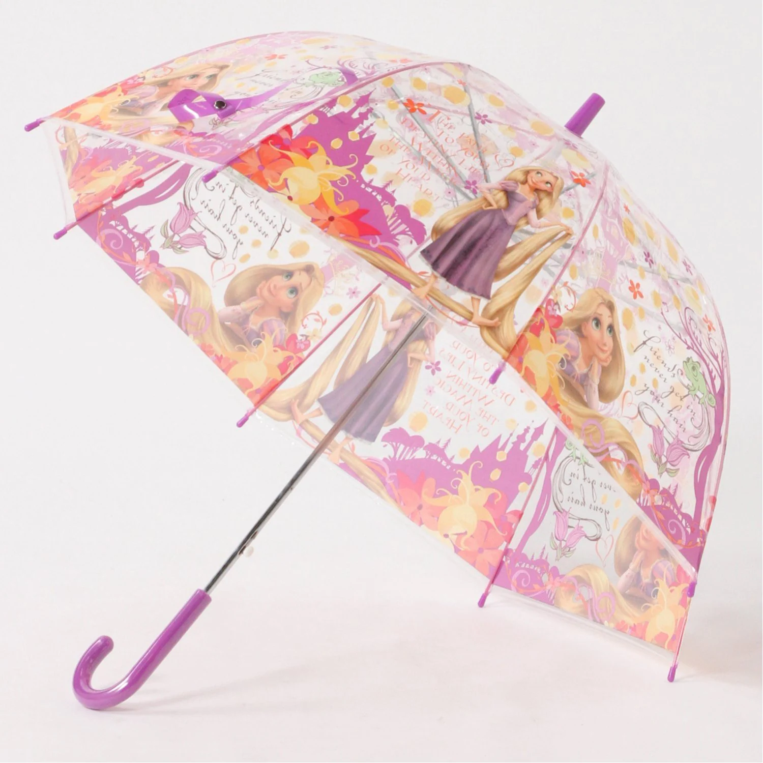 日本千趣會 - 迪士尼 印花兒童直傘/雨傘-長髮公主 (55cm)-身高130cm以上