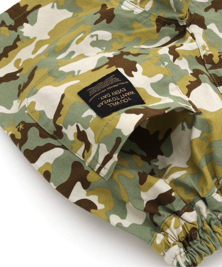 日本 BREEZE - 滿版印花腰束口休閒短褲-圓點-炭黑