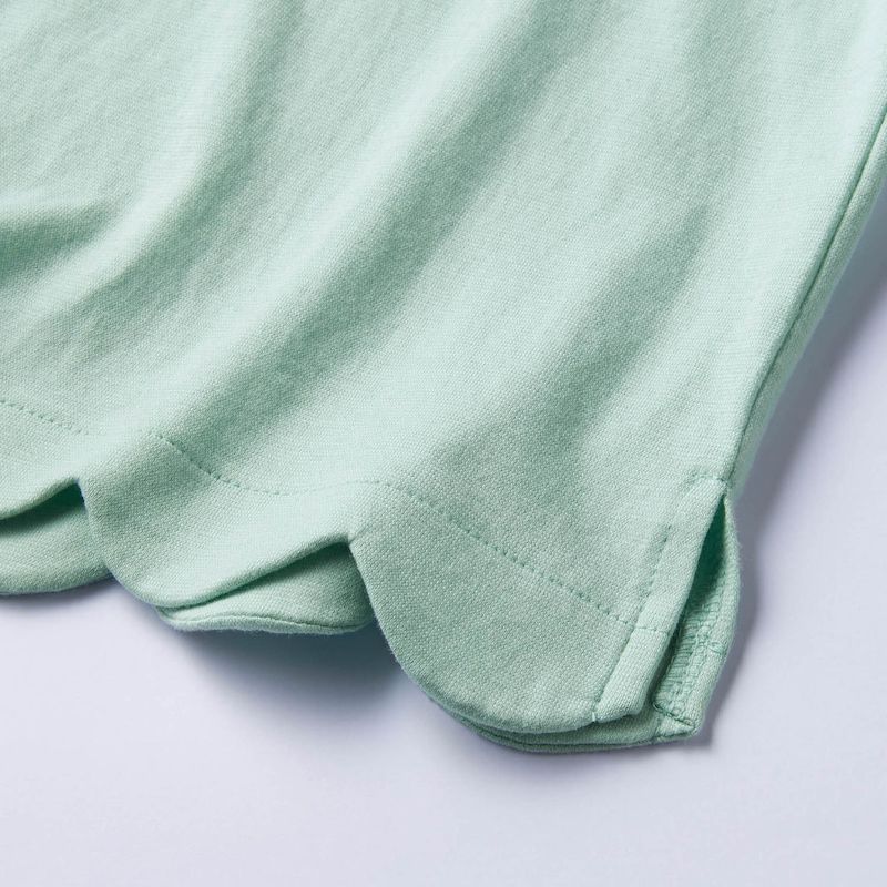 日本千趣會 - GITA 可愛貝形下擺泡泡短袖上衣-薄荷綠