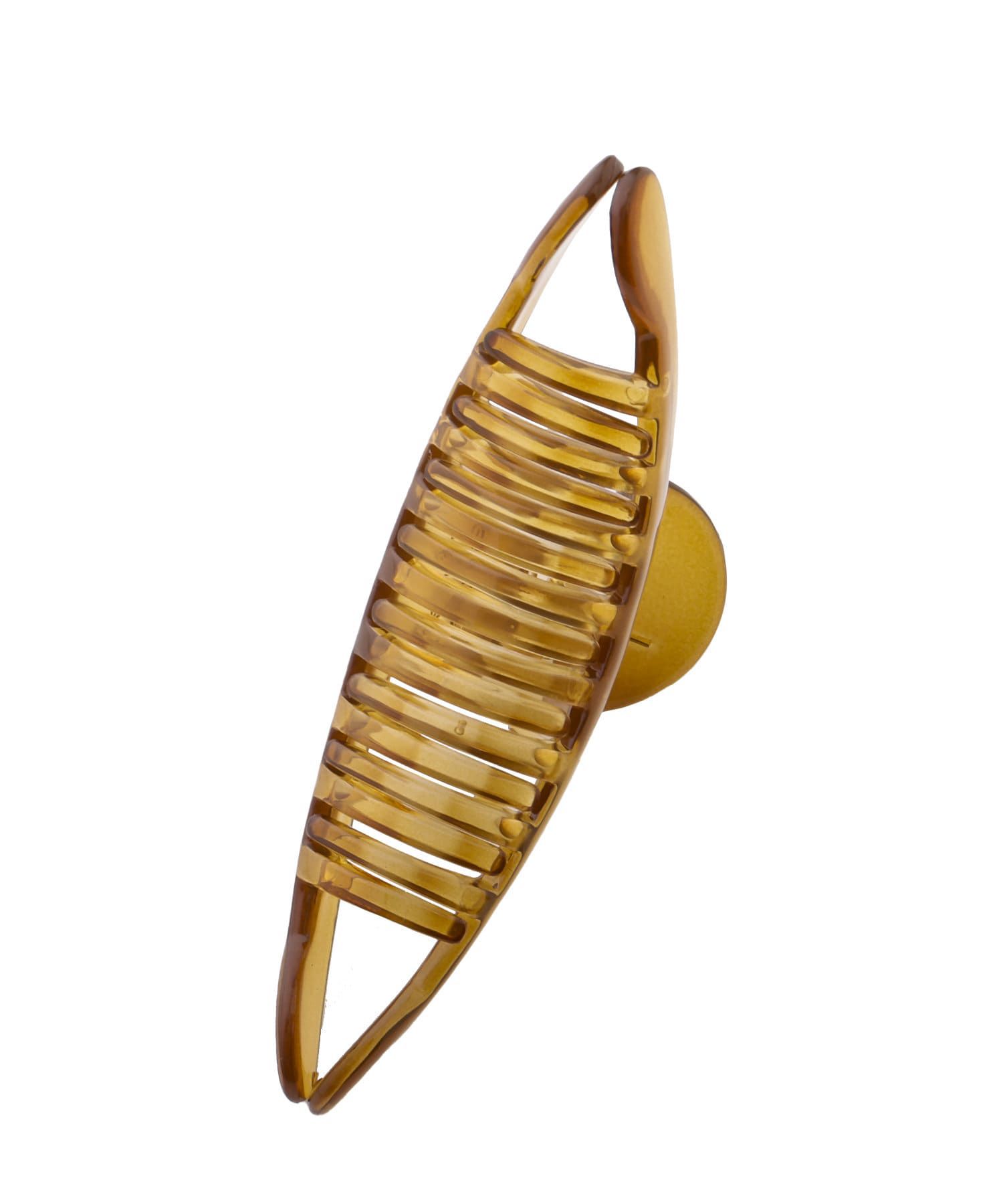 日本 Lattice - 透明感壓克力抓夾/鯊魚夾-肉桂棕