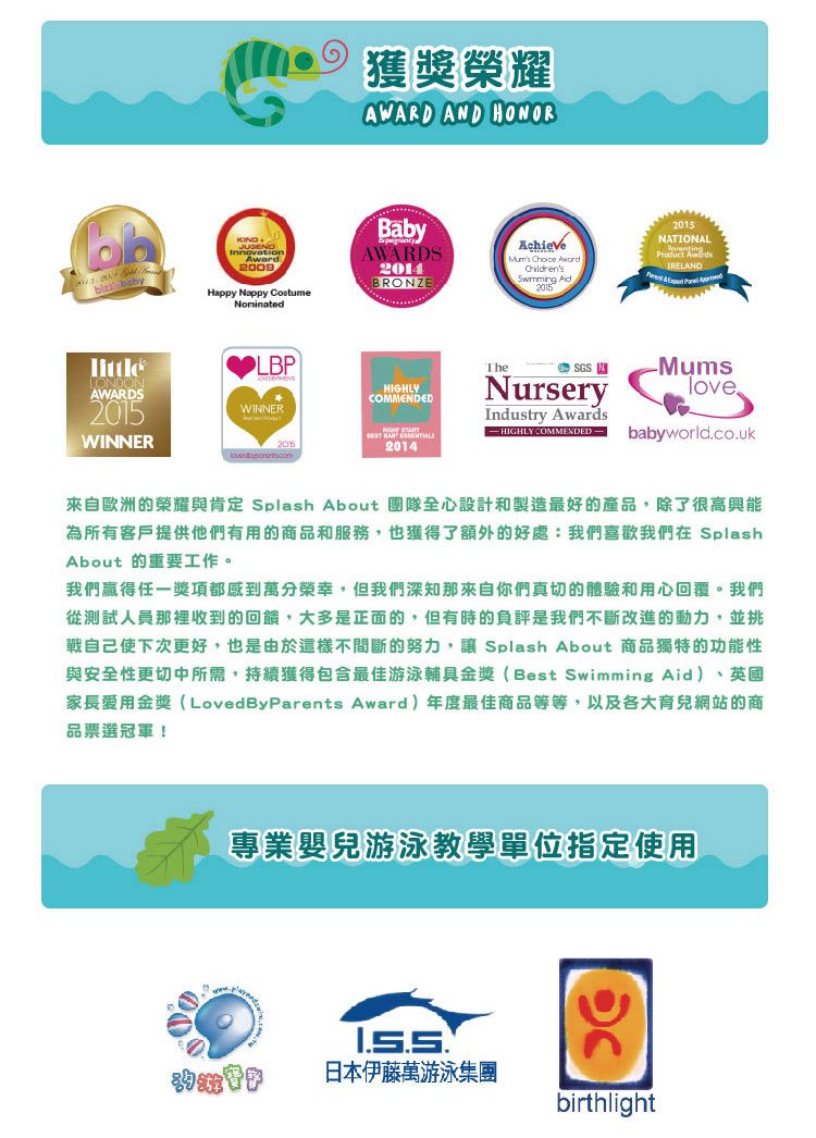 Splash About 潑寶 - UV Combie 兒童防寒泳裝-國王變色龍