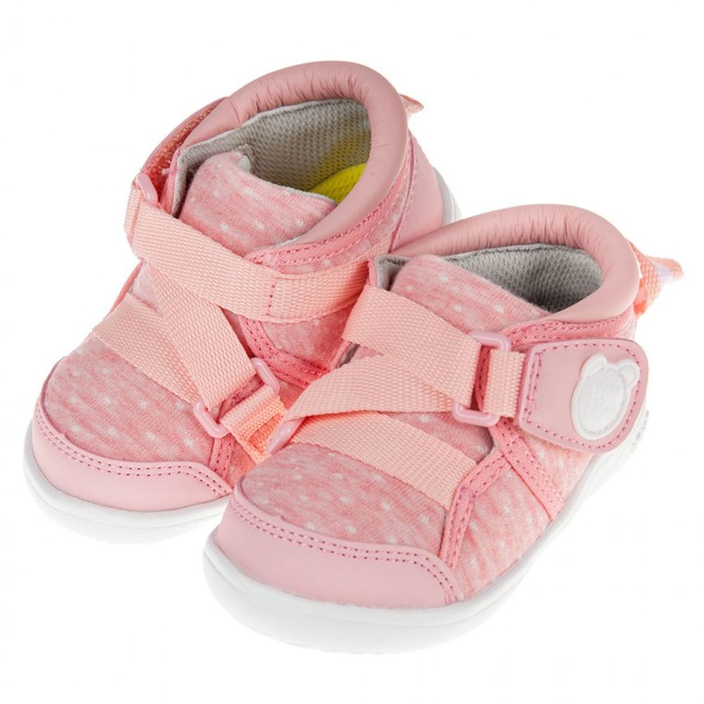 日本IFME - 日本IFME童趣白點粉色超輕量寶寶機能學步鞋