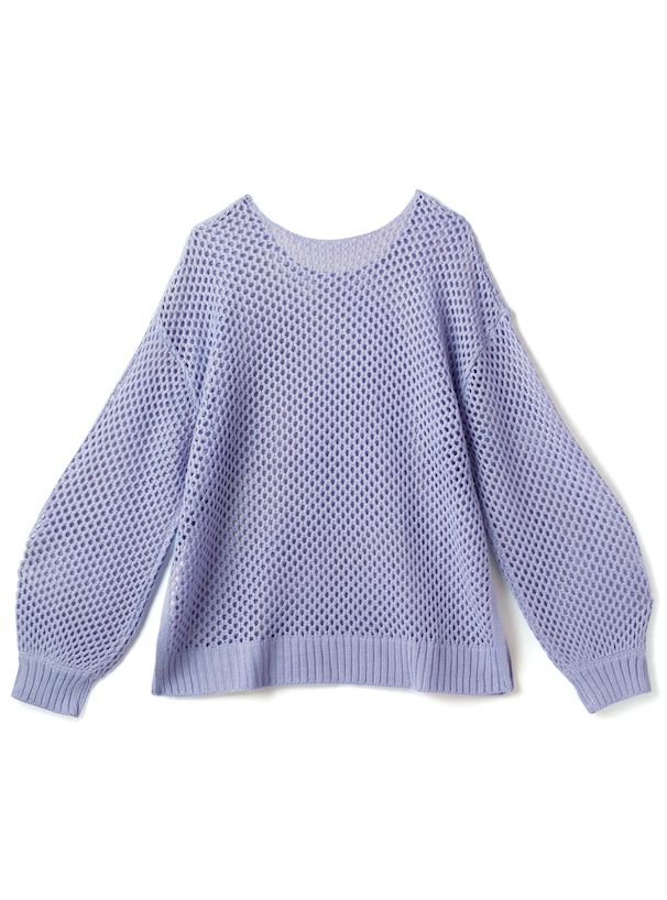 日本 GRL - 時尚鉤針洞洞罩衫/上衣-黃 (F)