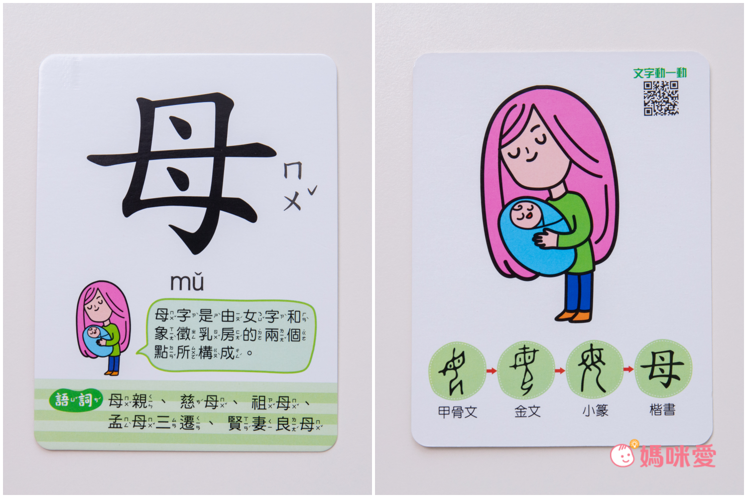 記憶認字圖畫卡：動物植物