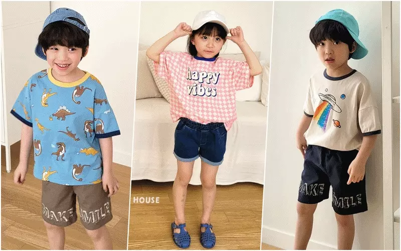 韓國 Peanuts House - 彩色NICE T-深藍