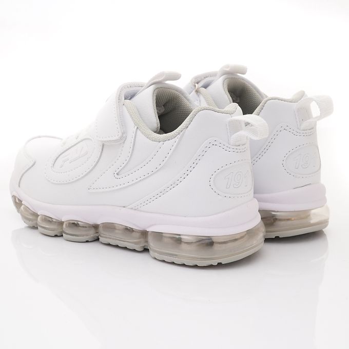 FILA - 純白氣墊慢跑運動鞋-3-J443X-111白(中大童段)-運動鞋-白