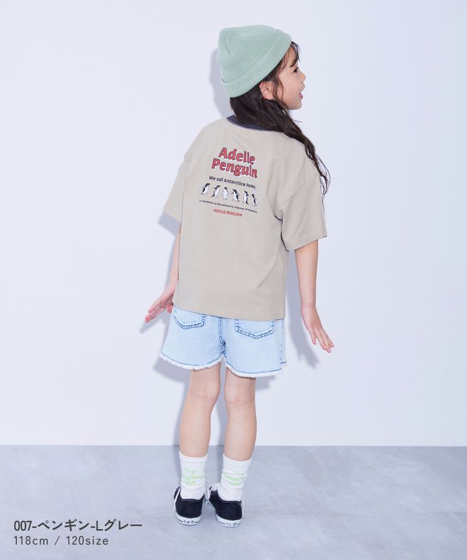 日本 devirock - 100%棉 定番印花短袖上衣-背後大logo-桃粉紅