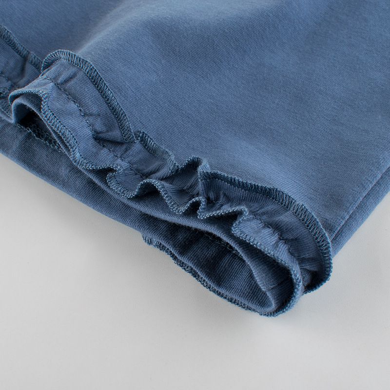 棉質短褲-花邊-深藍色