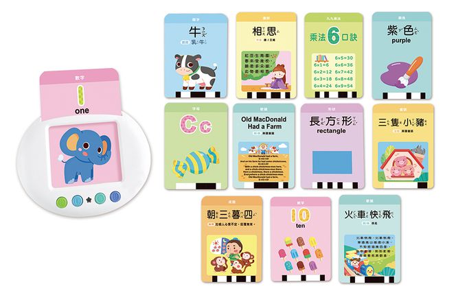 風車圖書 - 幼兒學習讀卡機(學習ㄅㄆㄇ、ABC、123、唐詩、成語、童話、兒歌)-FOOD超人