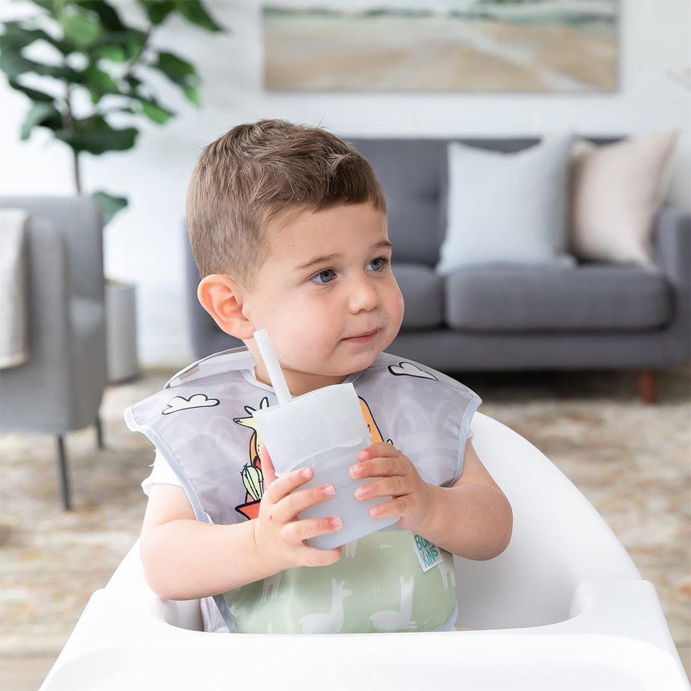 白金矽膠吸管杯-灰色