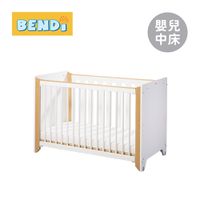 BENDi - More Fast 美型碳纖升降嬰兒中床 原木側板 (床架+有機眠床墊)