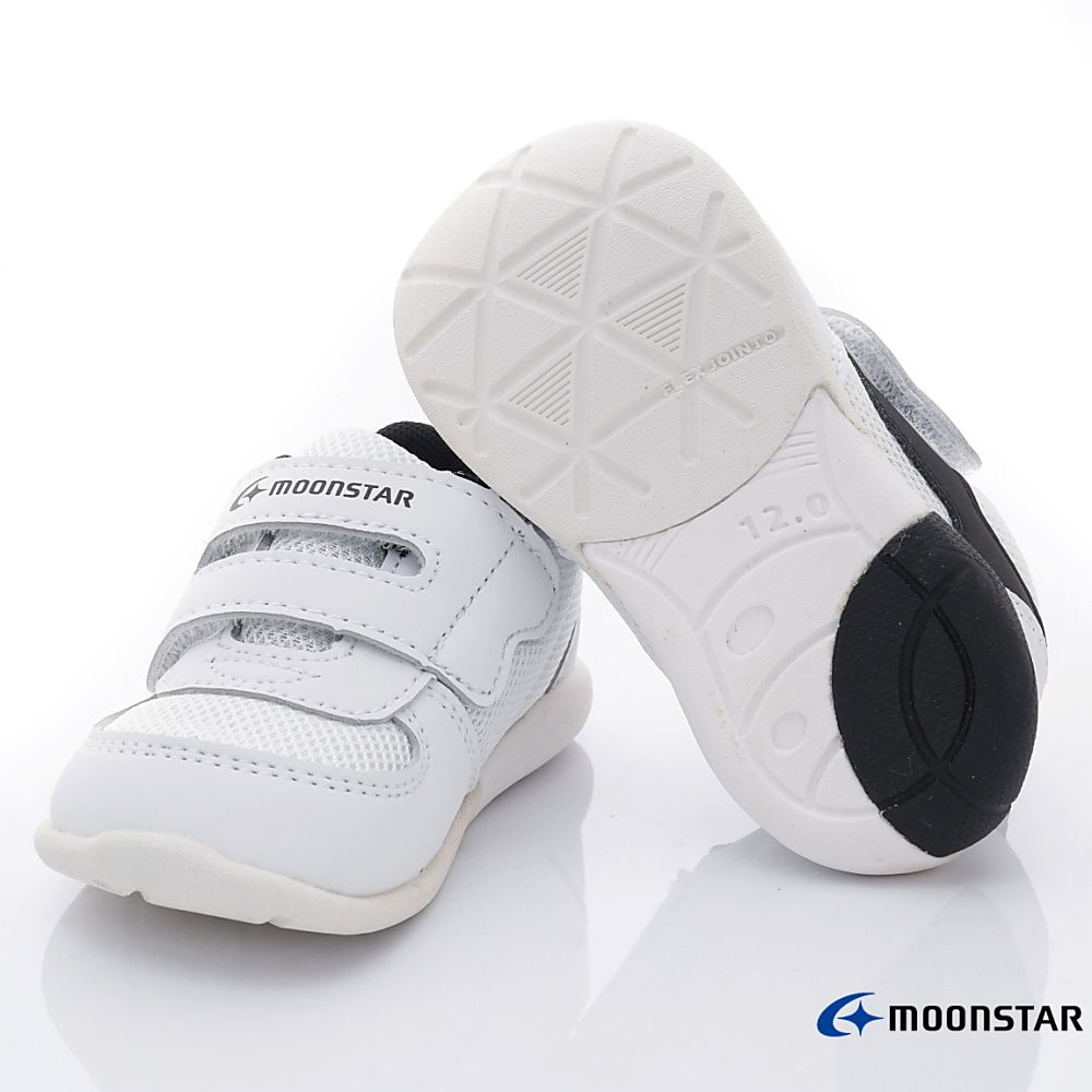Moonstar日本月星 - 月星機能寶寶學步款(寶寶段)-學步鞋-黑白