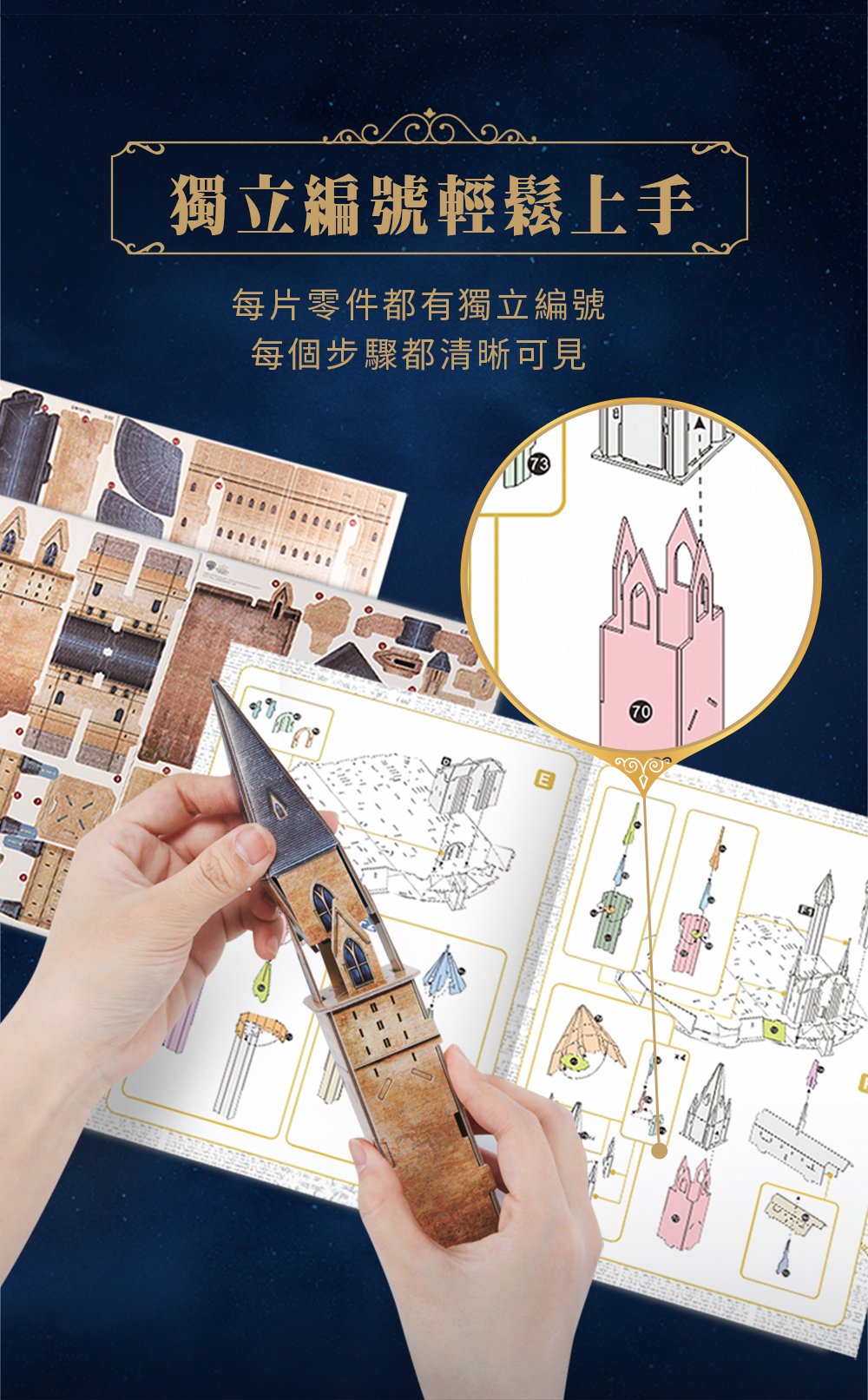 Cubicfun - Harry Potter3D立體拼圖-霍格華茲大禮堂DS1011h (46.4x53.2x39.7)-187片