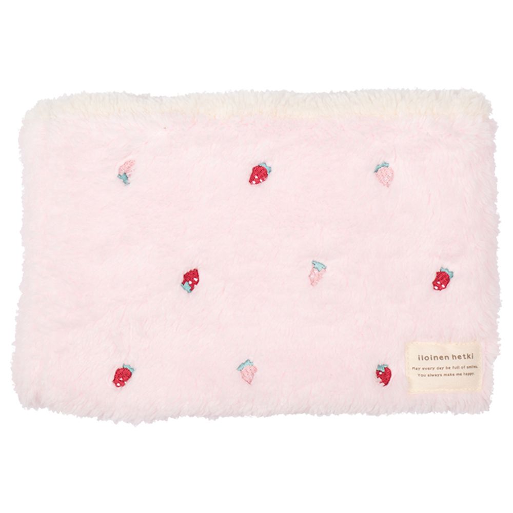 圍脖-滿版刺繡-粉紅色