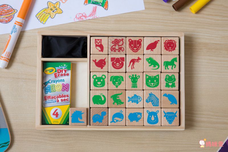 拼圖拿起來變印章【美國繪兒樂】幼兒印章塗鴉 ❤ 輕鬆完成蓋印畫！