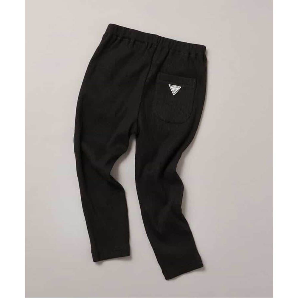 DAISUKI 百搭鬆緊彈性九分褲-羅紋-百搭黑