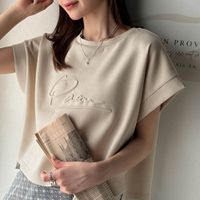 日本 Classical Elf - Java 低調logo印花寬短袖上衣-淺米棕