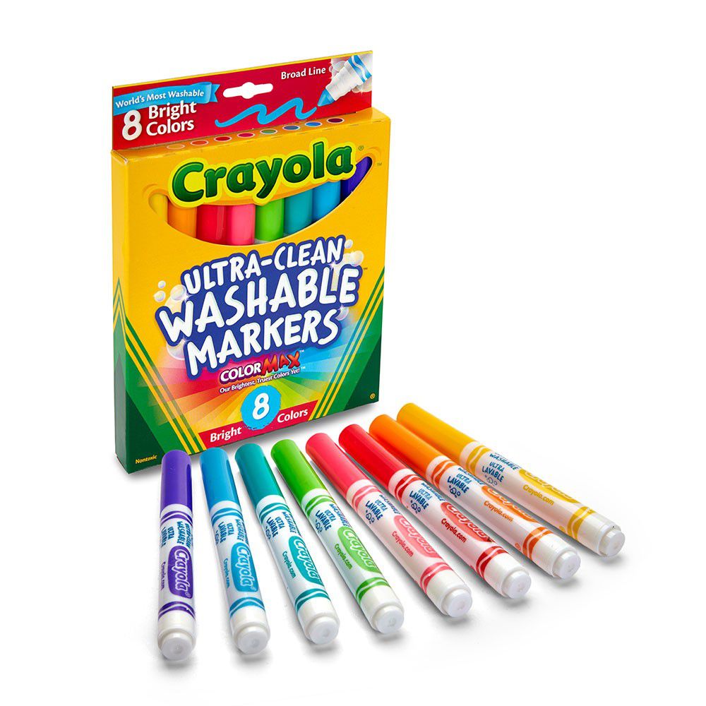 Crayola繪兒樂 - 可水洗粗頭彩色筆8色(Bright)