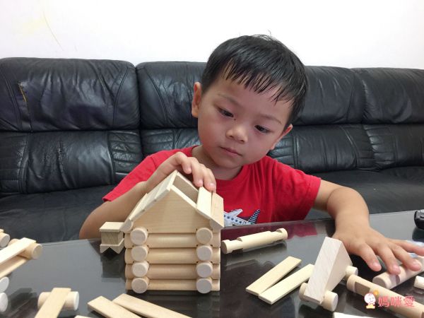 歐洲 VARIS - 木製建構積木-度假小木屋111片-獨家加贈飛行者號(市價$290)