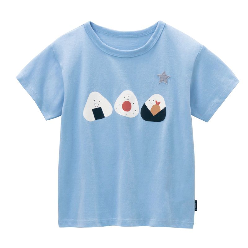 日本千趣會 - GITA 天竺棉百搭短袖上衣-御飯糰兄弟-水藍