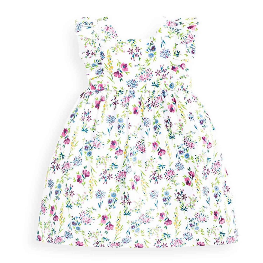英國 JoJo Maman BeBe - 嬰幼兒/兒童100% 純棉無袖洋裝-夏日花卉