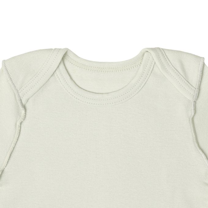 akachan honpo - 長袖有機包屁衣2件組-套頭式-綠色