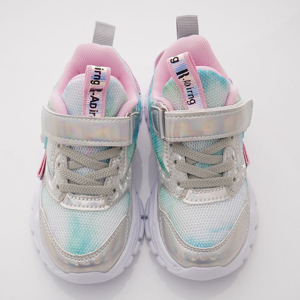 甜心電燈老爹鞋(中大童段)-運動鞋-銀