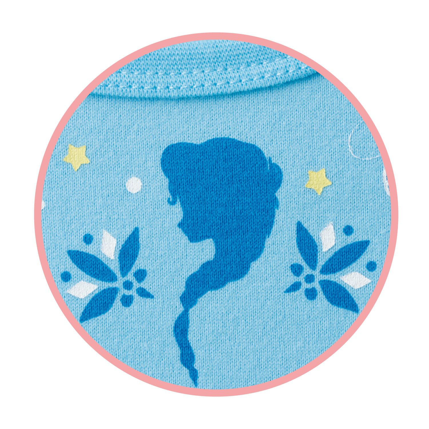 日本千趣會 - 迪士尼 外層薄紗泡泡袖上衣-冰雪奇緣-水藍