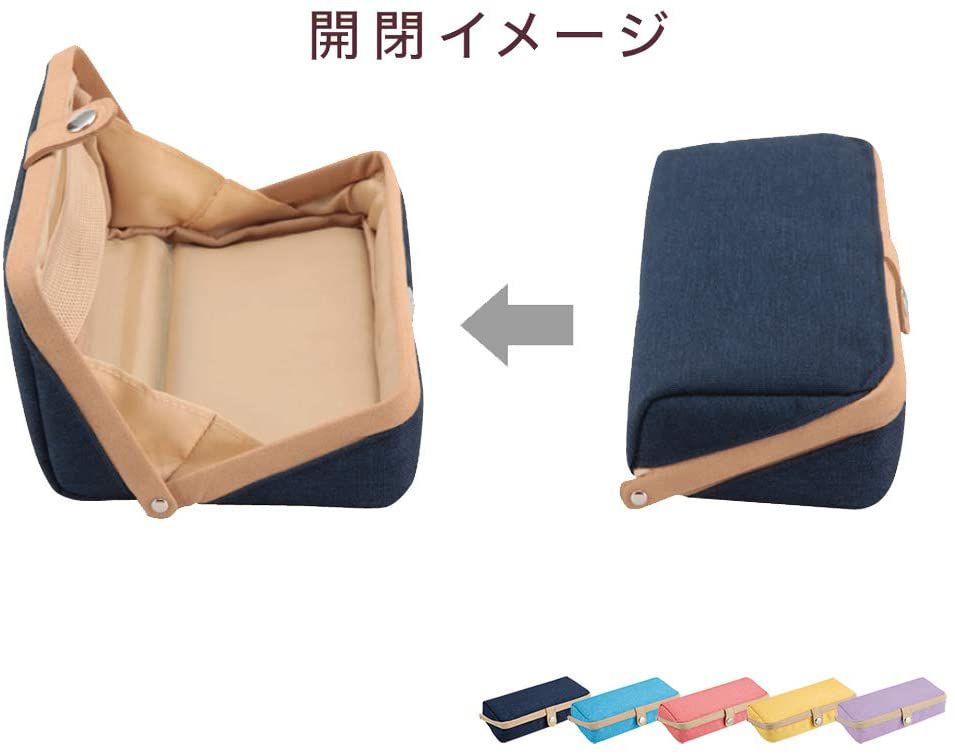 日本文具代購 - 大容量大開口鉛筆盒-深藍 (22x5x10cm)